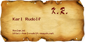 Karl Rudolf névjegykártya
