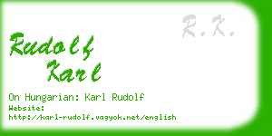 rudolf karl business card